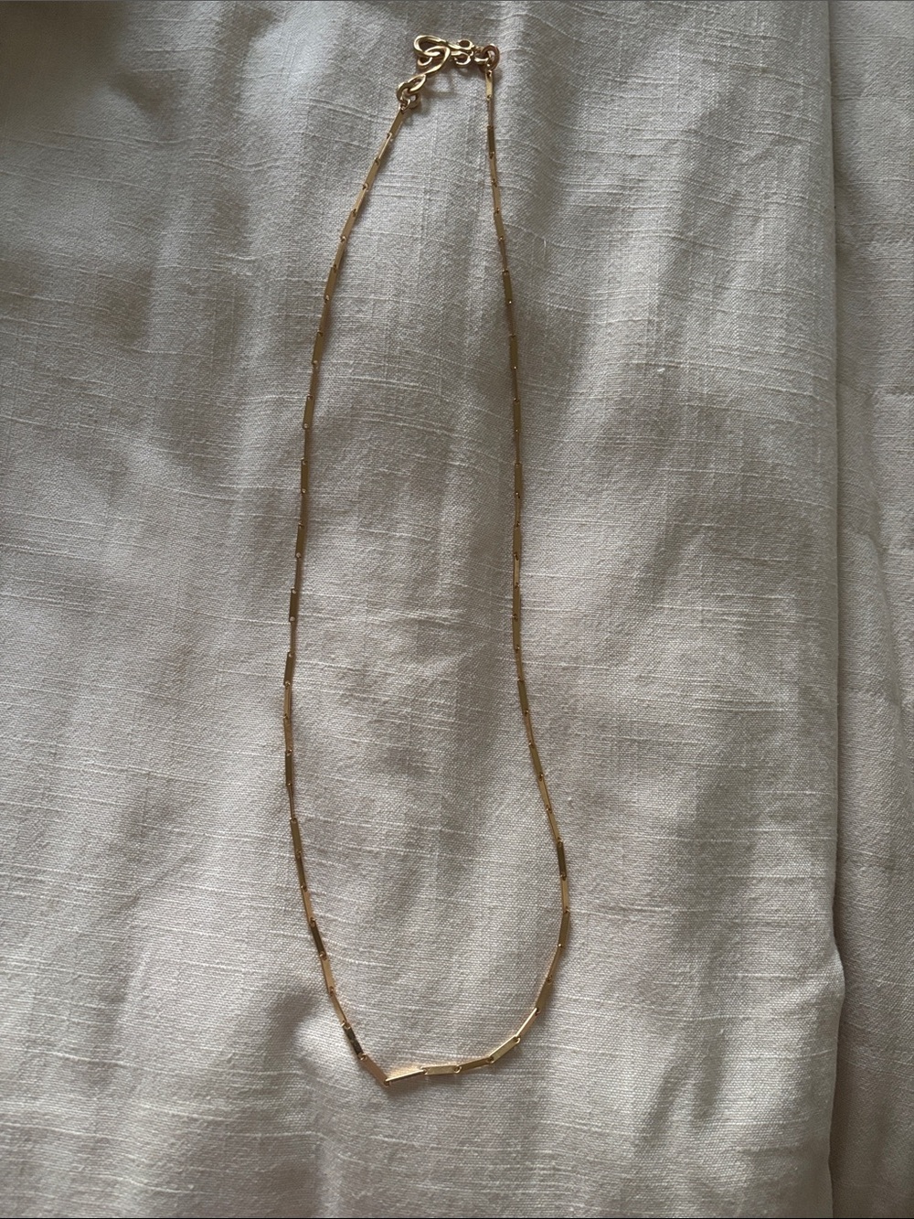 Minimalist Gold Bead and Bar Necklace for Women